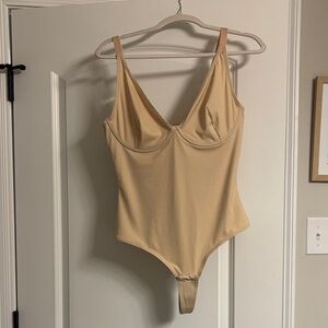 Seamless Beige Shapewear Bodysuit